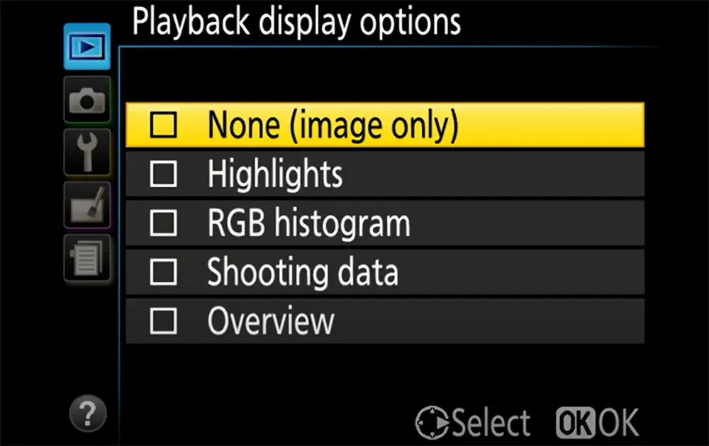 Find and choose the specific settings in the D3500 menu