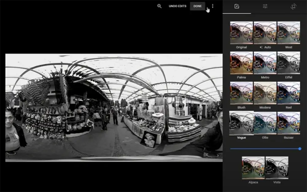 How to get Google Photos to pan and stitch photos together into a panorama