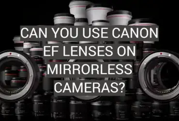 Can You Use Canon EF Lenses on Mirrorless Cameras?