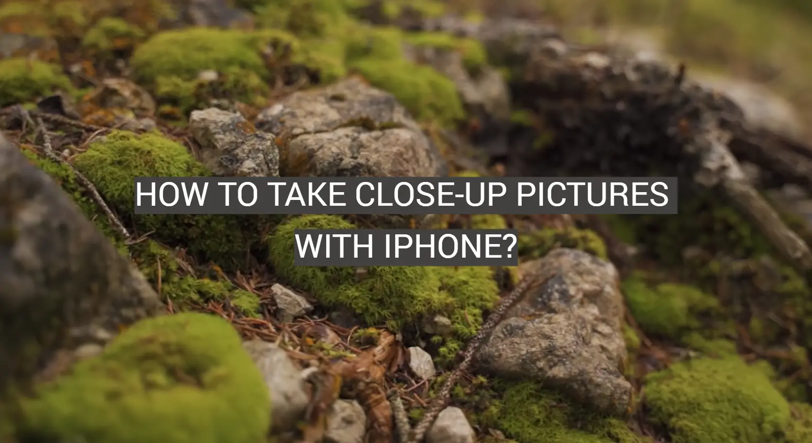How to Take Close-Up Pictures With iPhone?
