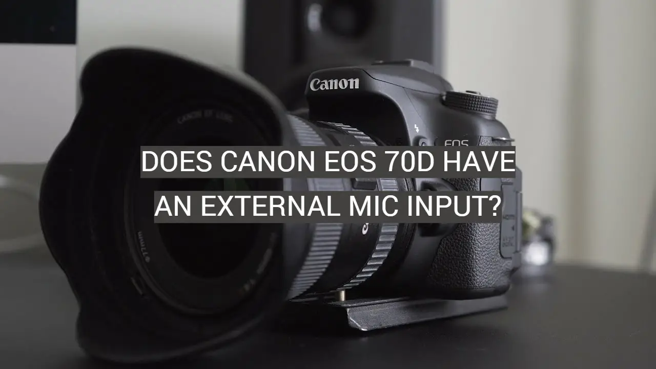 Does Canon EOS 70D Have An External Mic Input?