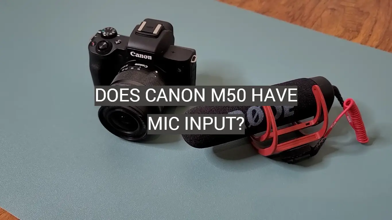 Does Canon M50 Have Mic Input?